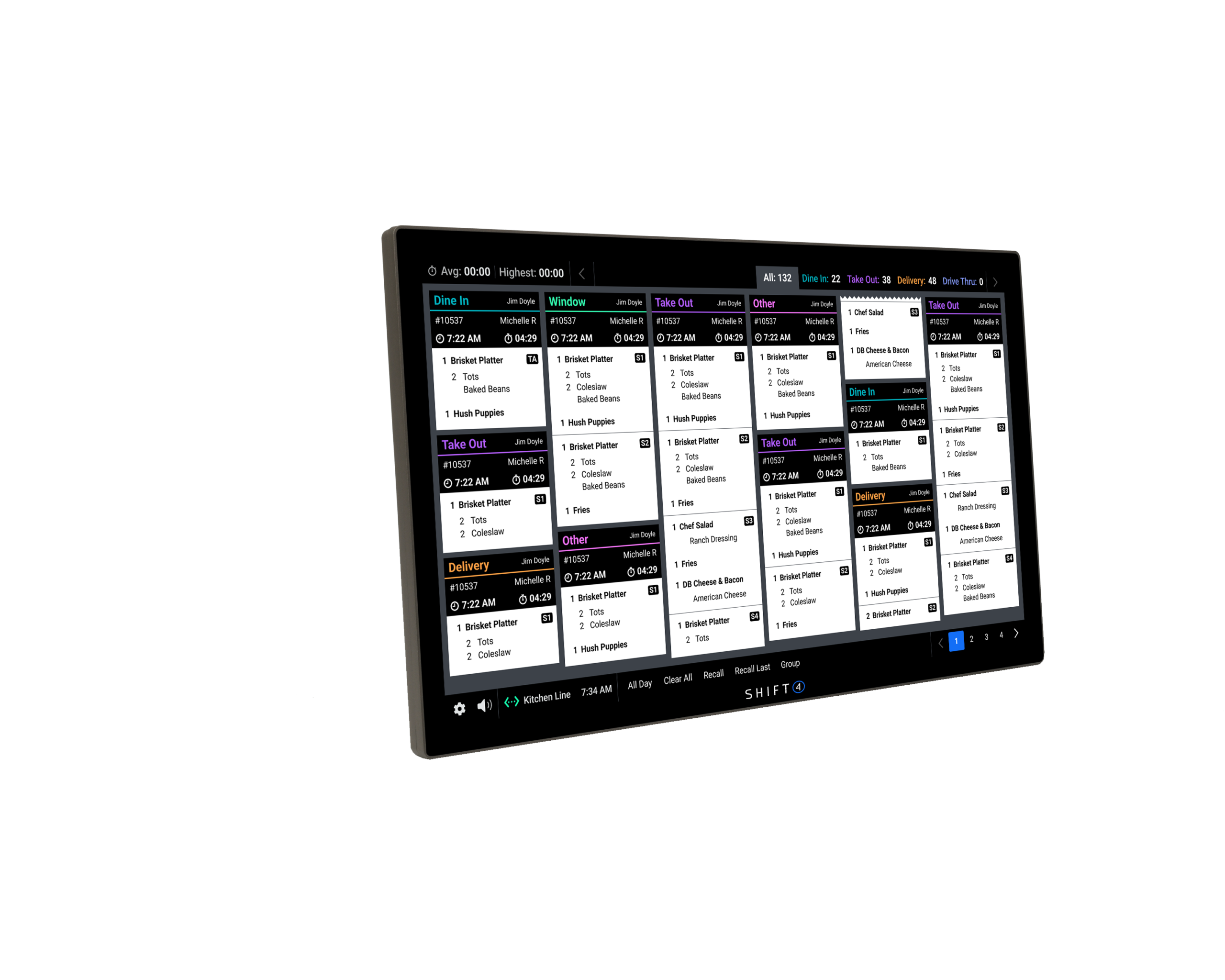 Shift4 Dine kitchen display system