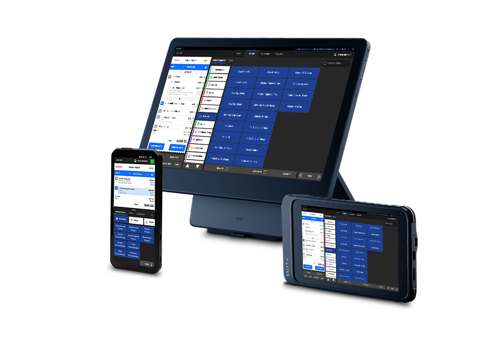 Shift4 Dine POS workstation, tablet and handheld