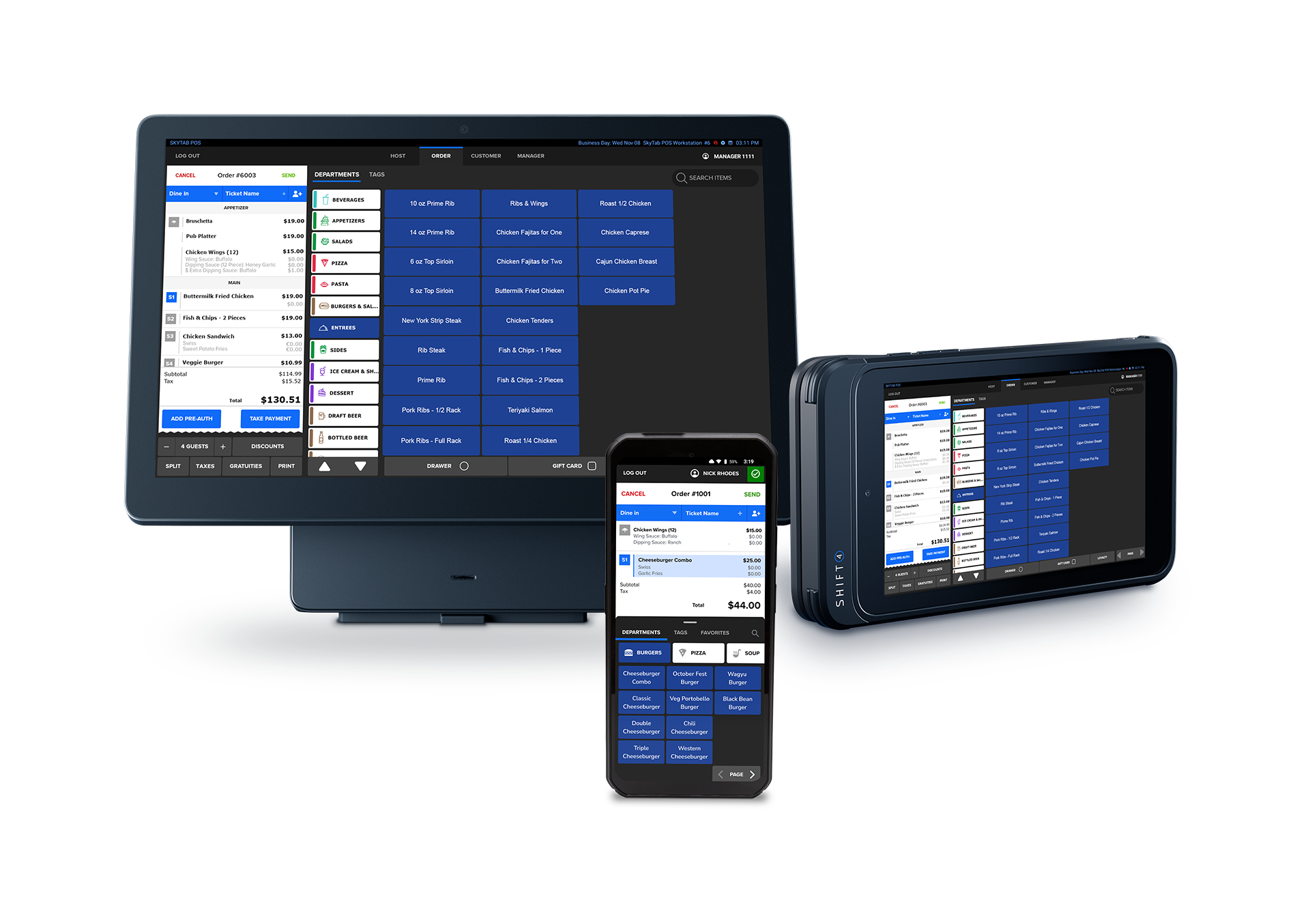 Shift4 Dine quick-service POS setup